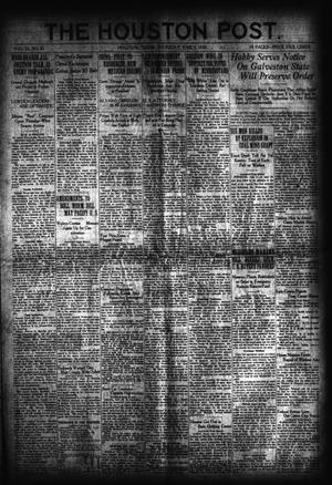 Primary view of object titled 'The Houston Post. (Houston, Tex.), Vol. 36, No. 61, Ed. 1 Thursday, June 3, 1920'.