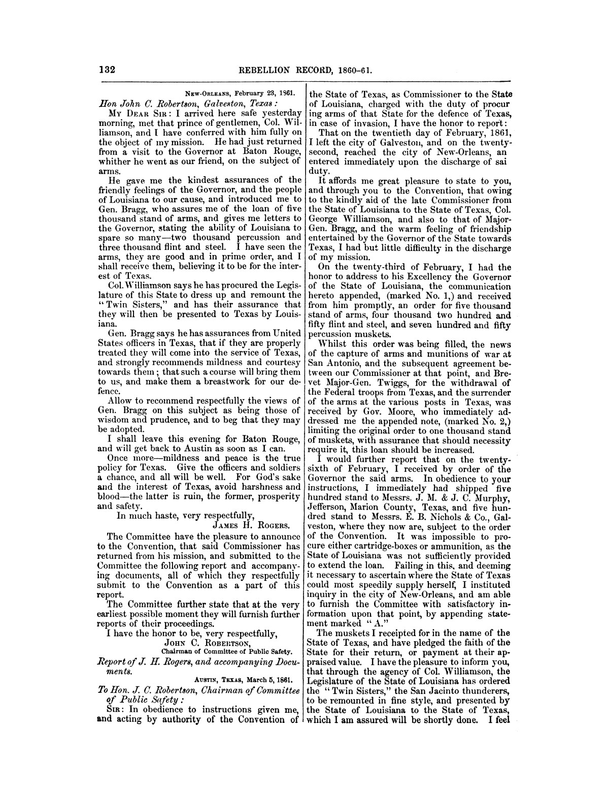 The treachery in Texas, the secession of Texas, and the arrest of the United States officers and soldiers serving in Texas. Read before the New-York Historical Society, June 25, 1861. By Major J. T. Sprague, U. S. A.
                                                
                                                    [Sequence #]: 26 of 36
                                                
