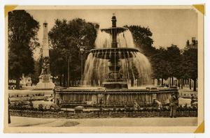 Primary view of object titled '[Postcard of Hôtel de Ville Garden]'.