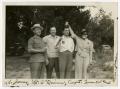 Photograph: [Photograph of Officers and Woman in the Country]