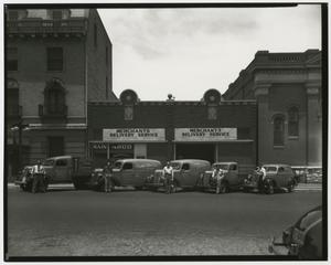 Primary view of object titled '[Merchants Delivery Service Buildings and Vehicles]'.