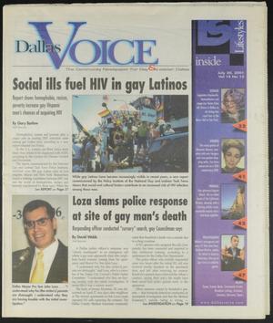 Primary view of object titled 'Dallas Voice (Dallas, Tex.), Vol. 18, No. 12, Ed. 1 Friday, July 20, 2001'.