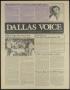 Thumbnail image of item number 1 in: 'Dallas Voice (Dallas, Tex.), Vol. 1, No. 46, Ed. 1 Friday, March 22, 1985'.