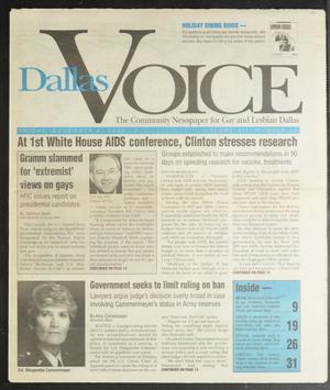 Primary view of object titled 'Dallas Voice (Dallas, Tex.), Vol. 12, No. 32, Ed. 1 Friday, December 8, 1995'.