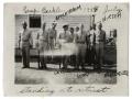 Primary view of [Photograph of Men Standing at Retreat at Camp Barkeley]