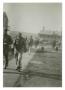 Photograph: [Photograph of Soldiers Walking in Camp]