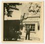 Photograph: [Photograph of Soldier Outside Swimming Pool Building]