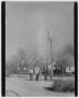 Primary view of [Five Young Men Standing Near Flagpole at Exline Park]