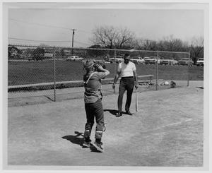 Primary view of object titled '[Brownwood Park Catcher]'.