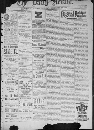 Primary view of object titled 'The Daily Herald (Brownsville, Tex.), Vol. 5, No. 147, Ed. 1, Tuesday, December 22, 1896'.