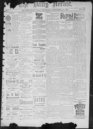 Primary view of object titled 'The Daily Herald (Brownsville, Tex.), Vol. 5, No. 149, Ed. 1, Thursday, December 24, 1896'.
