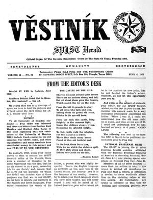 Primary view of object titled 'Věstník (West, Tex.), Vol. 61, No. 23, Ed. 1 Wednesday, June 6, 1973'.
