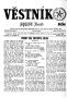 Newspaper: Věstník (West, Tex.), Vol. 63, No. 33, Ed. 1 Wednesday, August 20, 19…