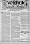 Newspaper: Věstník (West, Tex.), Vol. 32, No. 38, Ed. 1 Wednesday, September 20,…