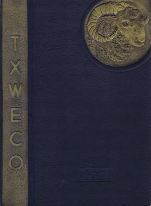 Primary view of object titled 'TXWECO, Yearbook of Texas Wesleyan College, 1937'.