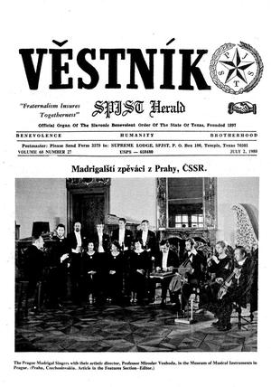 Primary view of object titled 'Věstník (West, Tex.), Vol. 68, No. 27, Ed. 1 Wednesday, July 2, 1980'.