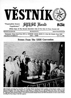Primary view of object titled 'Věstník (West, Tex.), Vol. 68, No. 30, Ed. 1 Wednesday, July 23, 1980'.