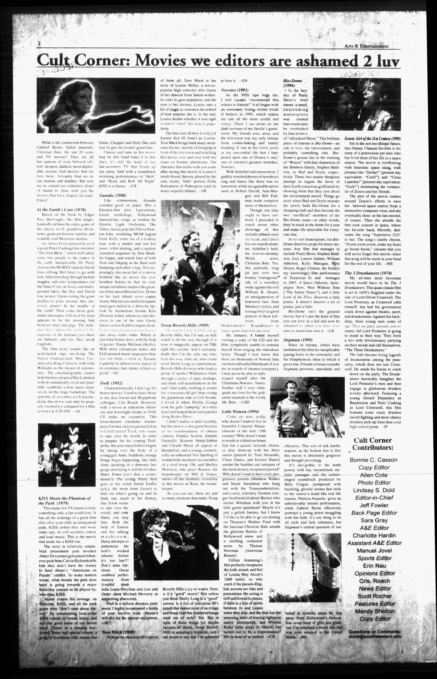 Megaphone (Georgetown, Tex.), Vol. 96, No. 08, Ed. 1 Thursday, January 24, 2002
                                                
                                                    [Sequence #]: 2 of 4
                                                