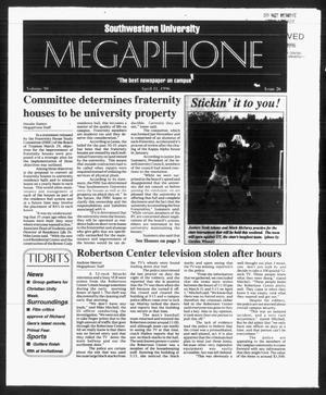 Primary view of object titled 'Megaphone (Georgetown, Tex.), Vol. 90, No. 26, Ed. 1 Thursday, April 11, 1996'.