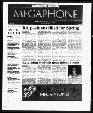Primary view of object titled 'Megaphone (Georgetown, Tex.), Vol. 89, No. 14, Ed. 1 Thursday, December 8, 1994'.