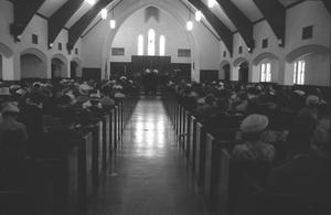 Primary view of object titled '[Congregation at First United Methodist Church]'.