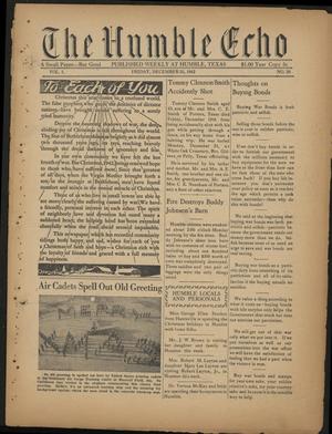 Primary view of object titled 'The Humble Echo (Humble, Tex.), Vol. 1, No. 28, Ed. 1 Friday, December 25, 1942'.