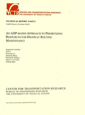 Primary view of object titled 'An AHP-based Approach to Prioritizing Resources for Highway Routine Maintenance'.