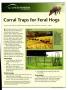 Thumbnail image of item number 1 in: 'Corral Traps for Feral Hogs'.
