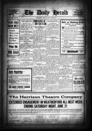 Primary view of object titled 'The Daily Herald (Weatherford, Tex.), Vol. 20, No. 132, Ed. 1 Saturday, June 14, 1919'.