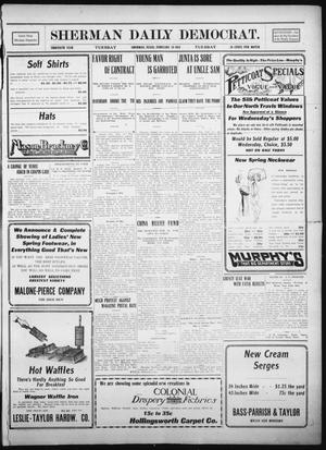 Primary view of object titled 'Sherman Daily Democrat. (Sherman, Tex.), Vol. THIRTIETH YEAR, Ed. 1 Tuesday, February 14, 1911'.