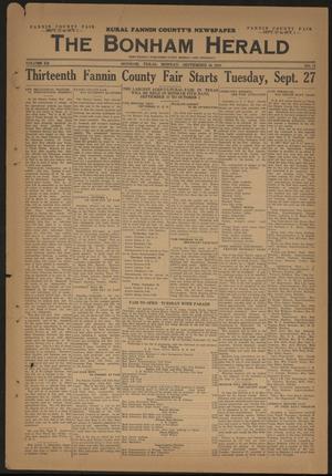 Primary view of object titled 'The Bonham Herald (Bonham, Tex.), Vol. 12, No. 11, Ed. 1 Monday, September 19, 1938'.