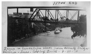 Primary view of object titled 'Scene on Guadalupe River from county bridge'.