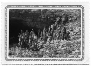Primary view of object titled '[Students at a Cave]'.
