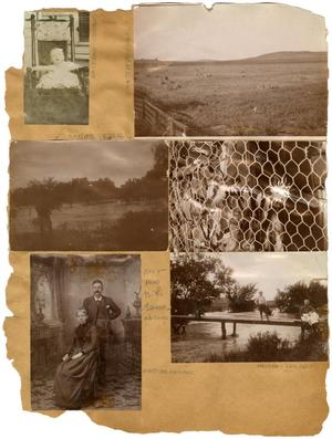 Primary view of object titled '[Six Photographs on a Scrapbook Page]'.