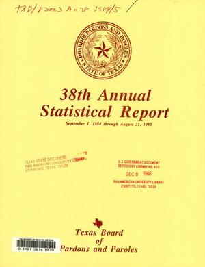 Primary view of object titled 'Texas Board of Pardons and Paroles Annual Statistical Report: 1985'.