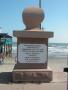 Primary view of Seawall marker, Galveston