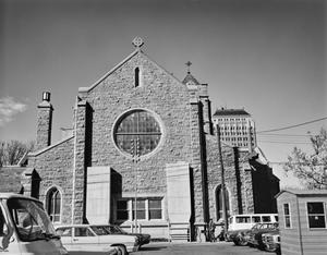 Primary view of object titled '[Saint Andrews Episcopal Church, (Front facade)]'.