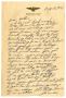 Thumbnail image of item number 1 in: '[Letter by James Sutherlin to his mother - 08/16/1943]'.