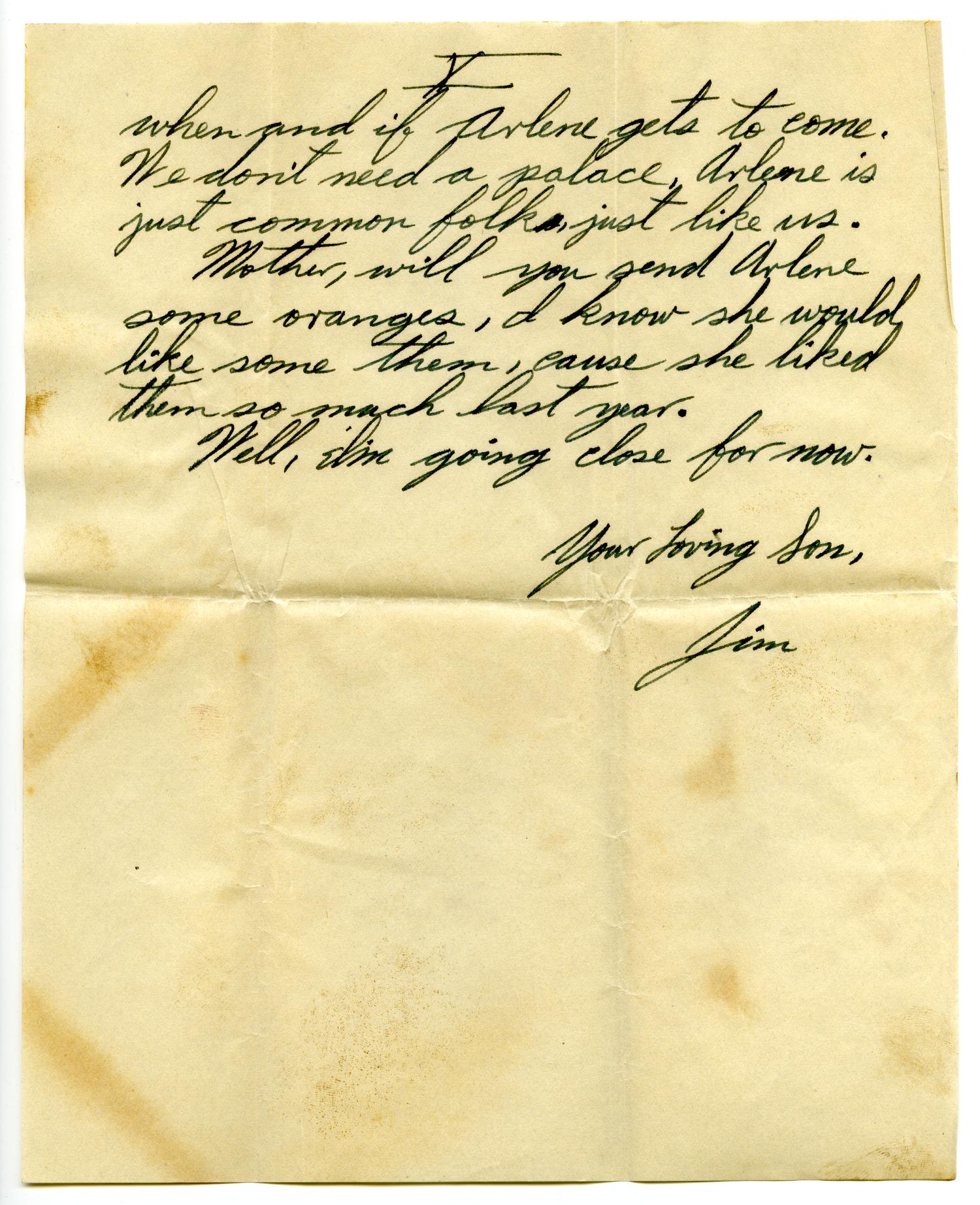 [Letter by James E. Sutherlin to his parents - 10/27/1945]
                                                
                                                    [Sequence #]: 9 of 10
                                                