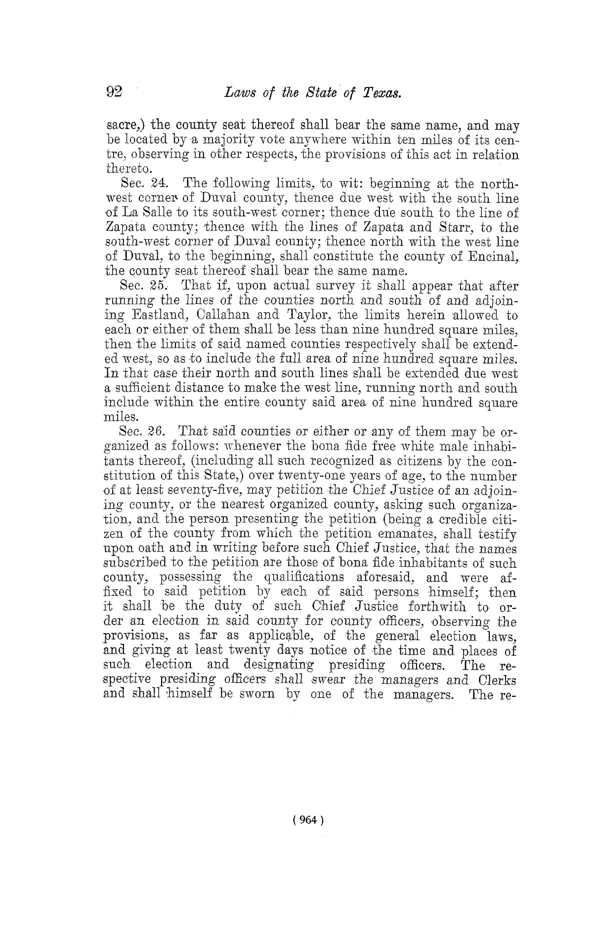 The Laws of Texas, 1822-1897 Volume 4
                                                
                                                    964
                                                
