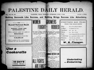 Primary view of object titled 'Palestine Daily Herald (Palestine, Tex), Vol. 8, No. 257, Ed. 1, Thursday, June 2, 1910'.