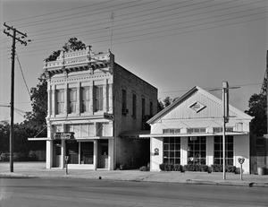 Primary view of object titled '[L.A. Hoffman Building, (Northwest oblique and West facade)]'.