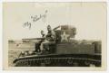 Photograph: [One Man and "Baby" on Tank]