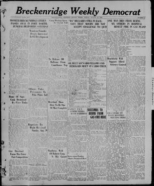 Primary view of object titled 'Breckenridge Weekly Democrat (Breckenridge, Tex), No. 1, Ed. 1, Friday, August 13, 1926'.
