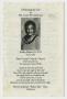 Pamphlet: [Funeral Program for Carra W. Linthicum, March 18, 2011]
