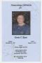 Primary view of [Funeral Program for Doris T. Kent, August 28, 2012]