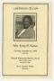 Primary view of [Funeral Program for Kitty D. Nance, December 12, 2000]