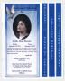 Thumbnail image of item number 1 in: '[Funeral Program for Gladis Marie Houston, February 15, 2013]'.