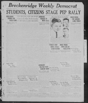 Primary view of object titled 'Breckenridge Weekly Democrat (Breckenridge, Tex), No. 13, Ed. 1, Friday, November 11, 1927'.