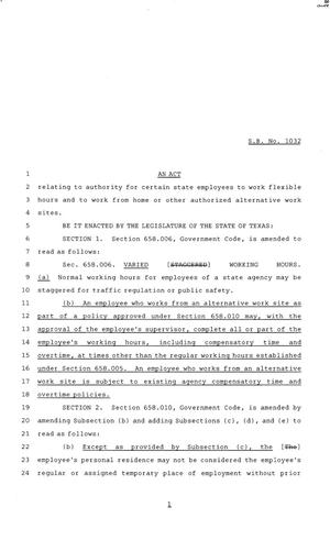 Primary view of object titled '84th Texas Legislature, Regular Session, Senate Bill 1032'.